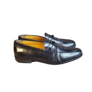 Johnston & Murphy Mens Black Oxford Dress Shoe Size 10 (Wide) (4740266)